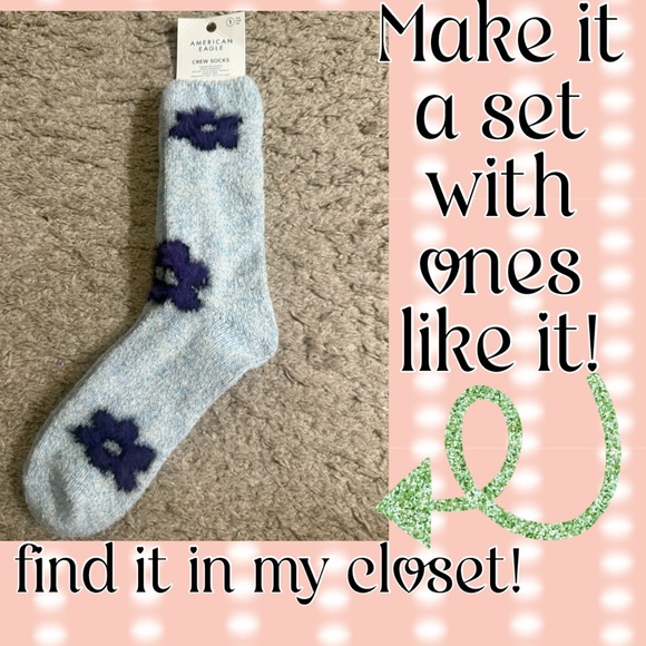 American Eagle AE Have a Good Day & Flower Smiley® Colorful ‘90s Crew Socks Set - Picture 15 of 15